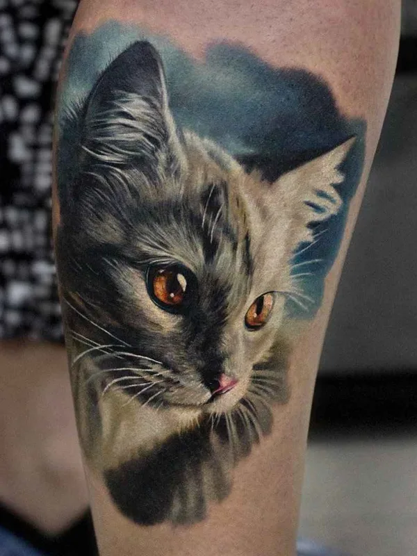 color realism Tatuaggio su calf #18187 | Tatuatore Андрей Степанов