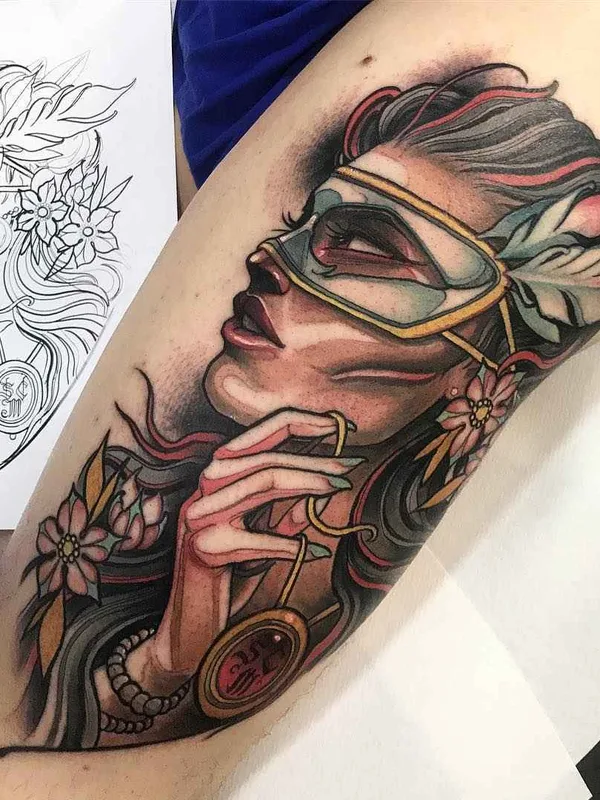 Neo Traditional tattoo by Isnard Barbosa in Dublin