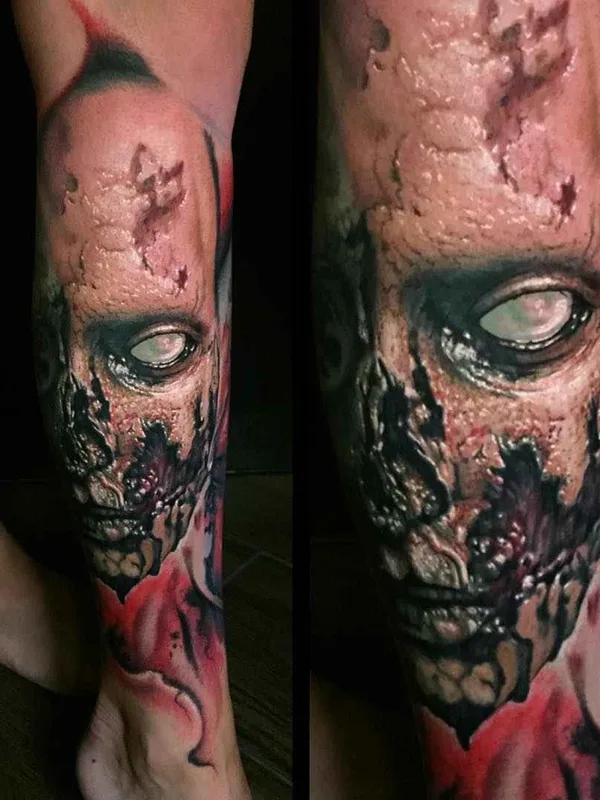 color realism татуировка на calf #16835 | Тату мастер Julian Corpsepainter Siebert