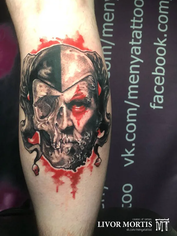 color realism tattoo on calf #27602 | Tattoo Artist Андрей Меня
