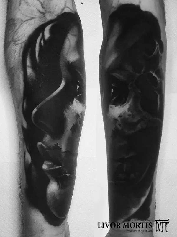 black blackwork tattoo on forearm #27605 | Tattoo Artist Андрей Меня