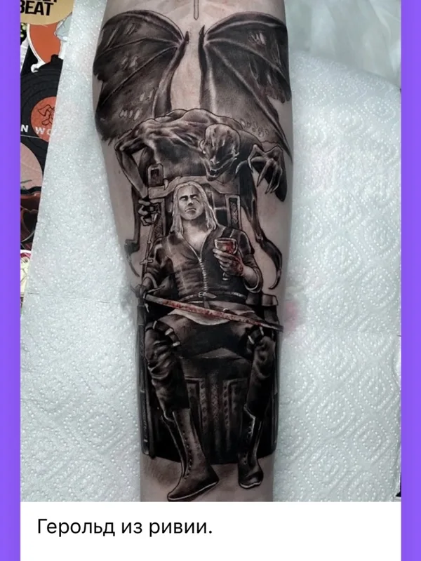 black and grey black and grey 纹身 在 forearm #63605 | 纹身师 Александр Труш