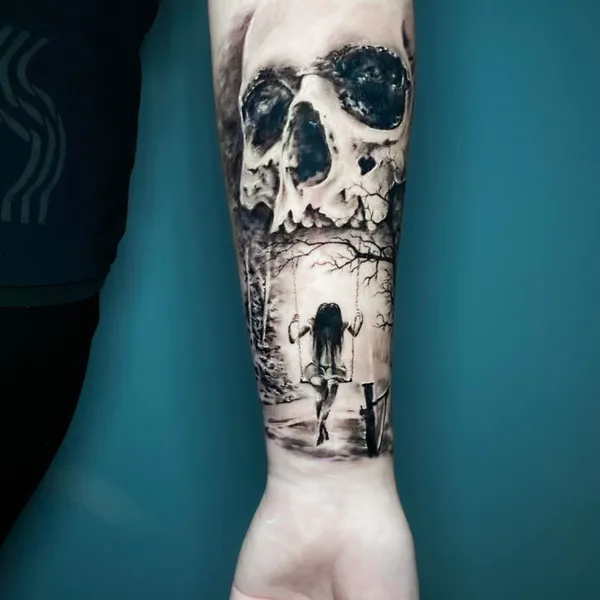 New School tattoo by Александр Труш