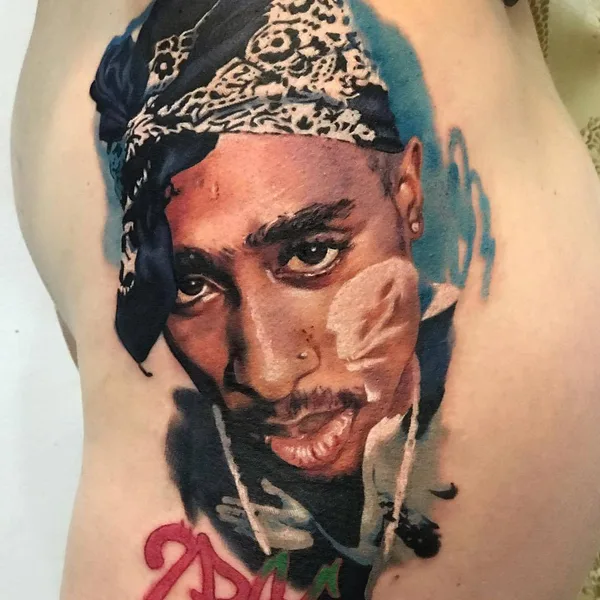 Portrait tattoo by Laura Juan in Madrid