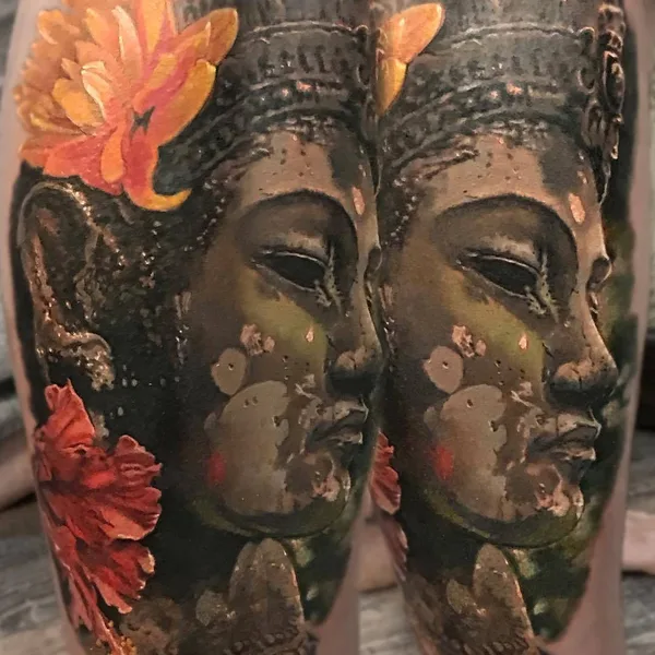 Portrait tattoo by Laura Juan in Madrid