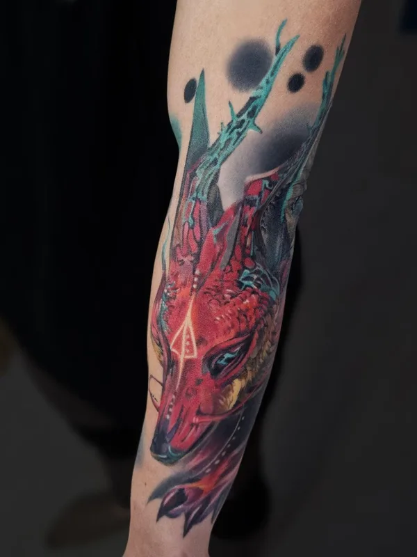 color illustrative Tatuaggio su forearm #52715 | Tatuatore Дарья Семёнова