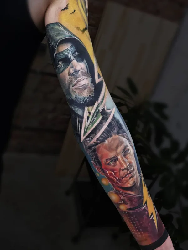 male color realism Tatuaggio su full sleeve #52712 | Tatuatore Дарья Семёнова