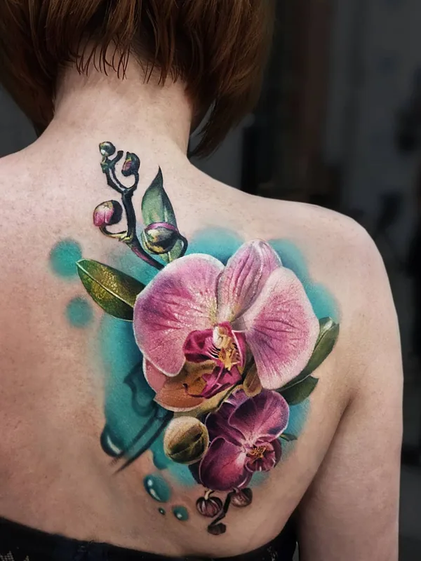 female color realism Tatuaggio su shoulder blade #52711 | Tatuatore Дарья Семёнова