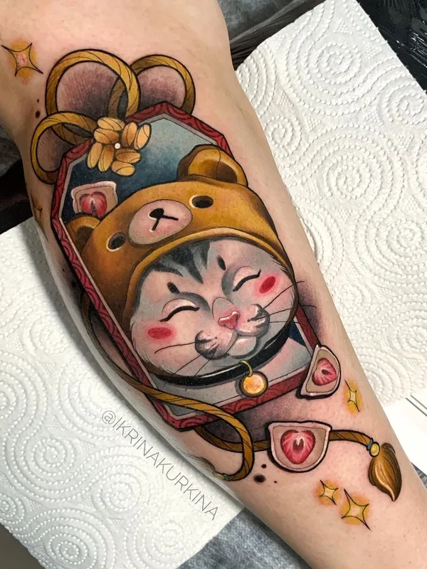 color illustrative tattoo on forearm #52732 | Tattoo Artist Ирина Куркина