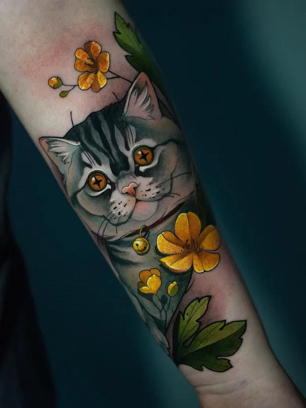 color illustrative tattoo on forearm #52735 | Tattoo Artist Ирина Куркина