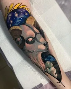 color illustrative tattoo on forearm #52728 | Tattoo Artist Ирина Куркина