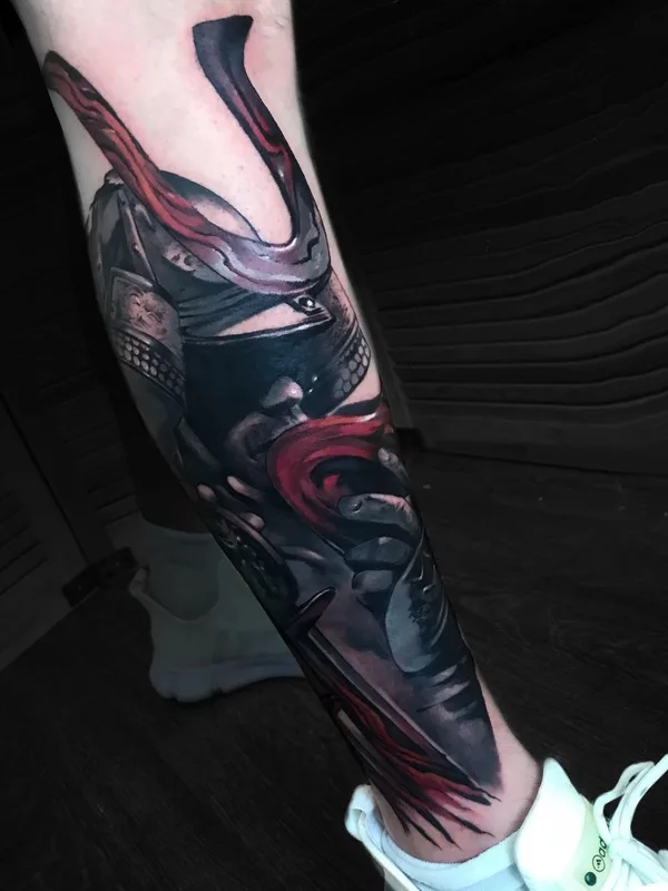 black and grey realism Tatuaggio su calf #52739 | Tatuatore Виталий Козлов
