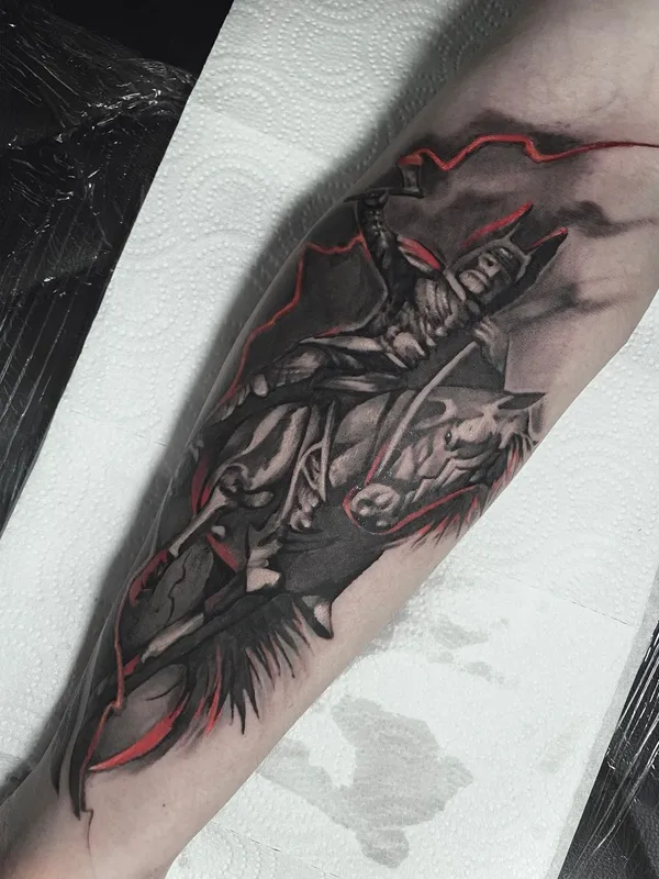 color black and grey Tatuaggio su forearm #52748 | Tatuatore Виталий Козлов