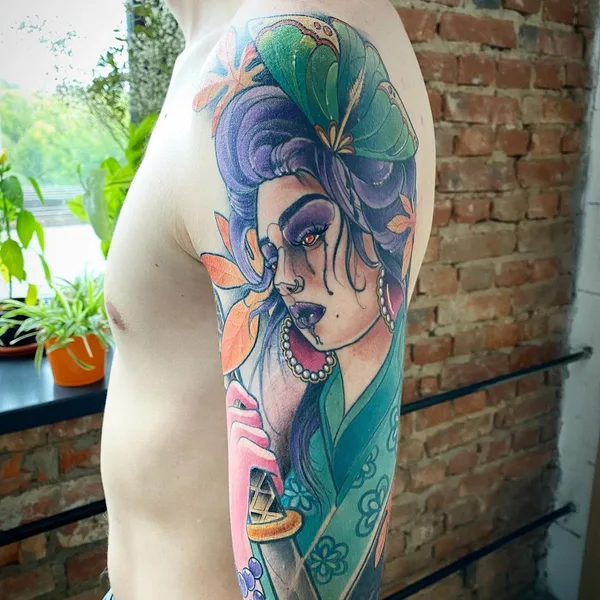 Neo Traditional tattoo by Антон Глухих in Челябинск
