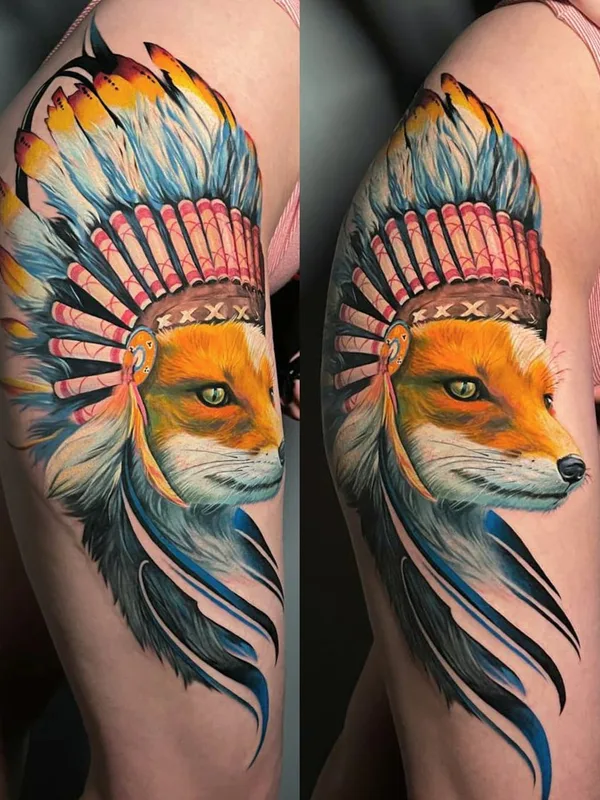 color realism tatouage sur thigh #52771 | Artiste tatoueur Максим Коробинцев
