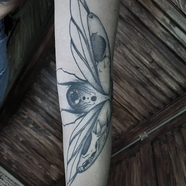 Graphic tattoo by Анастасия Камкина in Челябинск