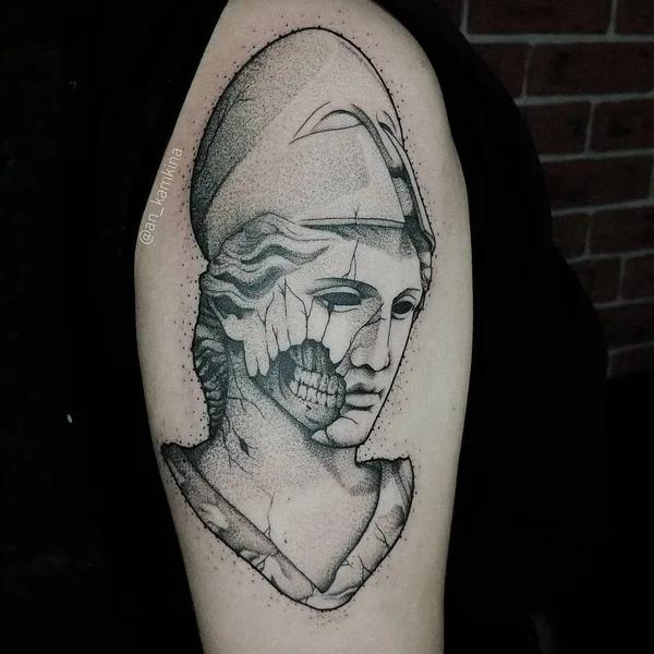 Graphic tattoo by Анастасия Камкина in Челябинск