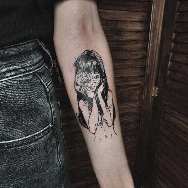Graphic tattoo by Анастасия Камкина in Челябинск