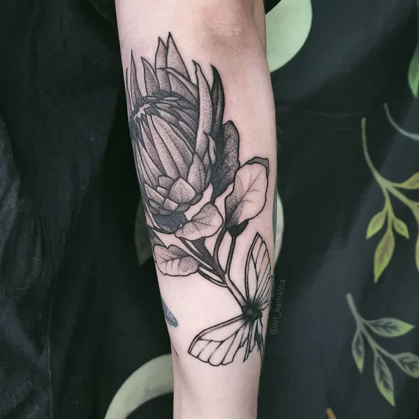 Graphic tattoo by Анастасия Камкина in Челябинск