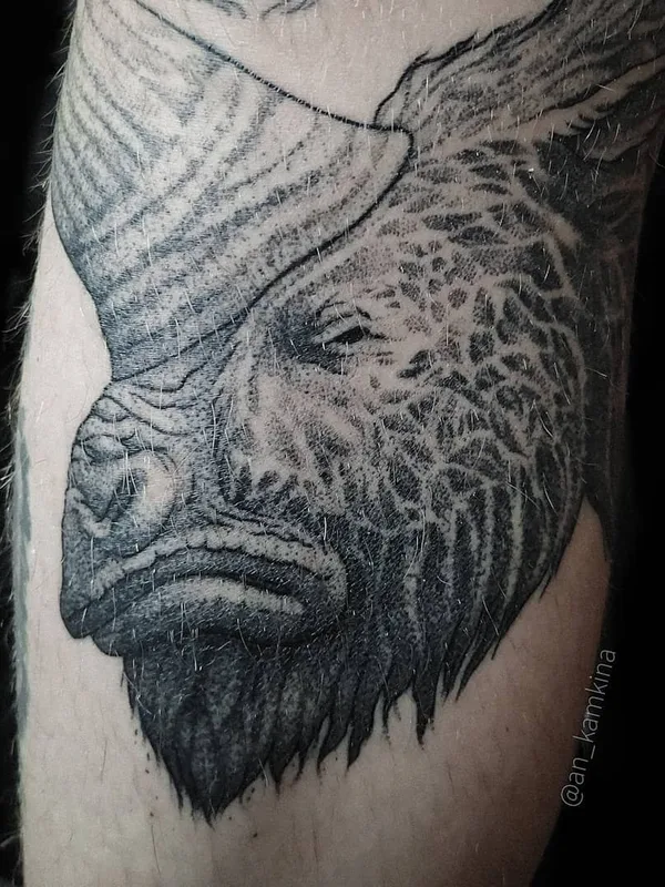 black and grey black and grey 纹身 在 forearm #52783 | 纹身师 Анастасия Камкина
