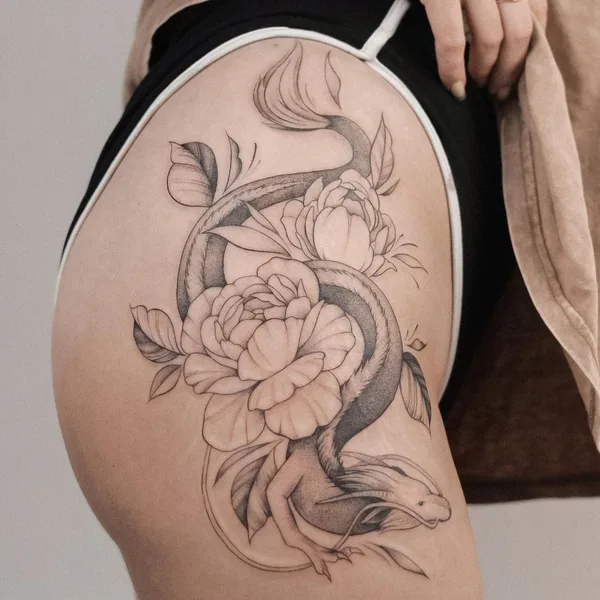 Fine Line tattoo by Настя Мартемьянова in Челябинск
