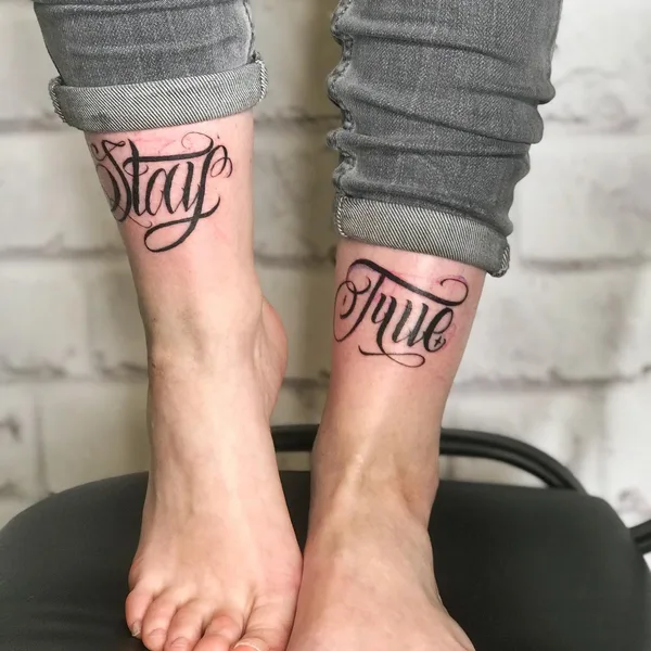 Lettering tattoo by Игорь Поульсен in Челябинск