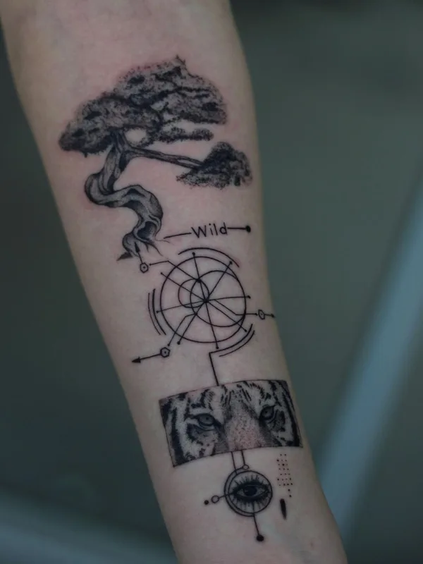 black and grey blackwork Tatuaggio su forearm #52837 | Tatuatore Игорь Пятых