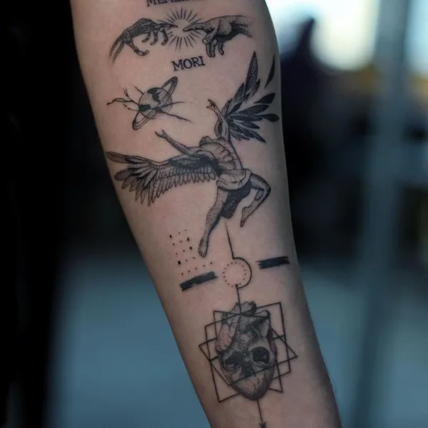 Graphic tattoo by Игорь Пятых in Челябинск