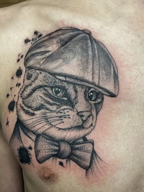 black and grey black and grey Tatuaggio su chest #52827 | Tatuatore Игорь Пятых