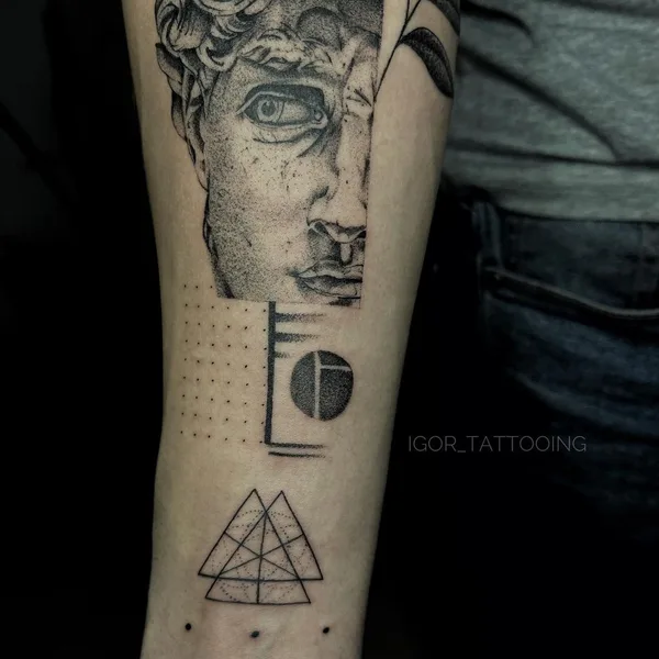 Graphic tattoo by Игорь Пятых in Челябинск