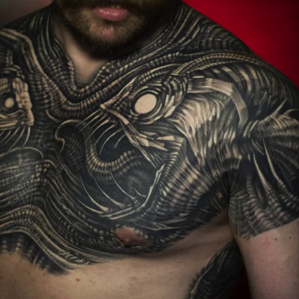 Biomechanical tattoo by Владимир Хан in Saint Petersburg