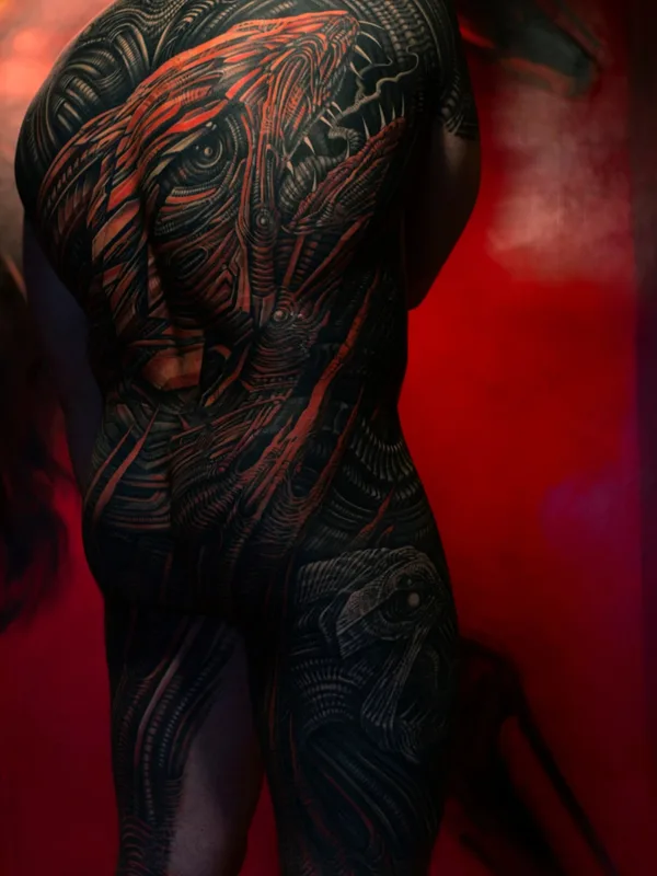 Biomechanical tattoo by Владимир Хан in Saint Petersburg