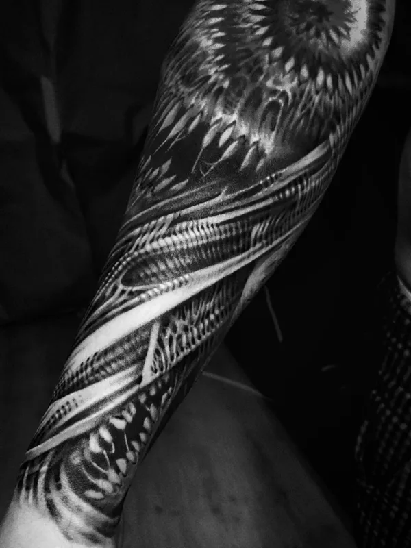 Biomechanical tattoo by Владимир Хан in Saint Petersburg