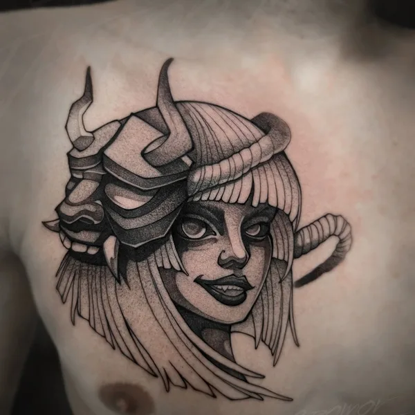 Graphic tattoo by Михаил Громов in Воронеж