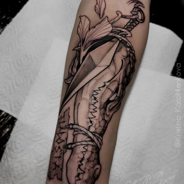 Graphic tattoo by Михаил Громов in Воронеж