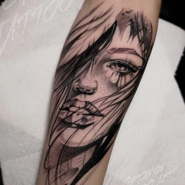 Graphic tattoo by Михаил Громов in Воронеж