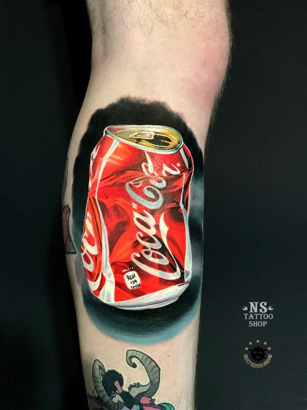 color realism tattoo on calf #39343 | Tattoo Artist Руслан Мифтахов