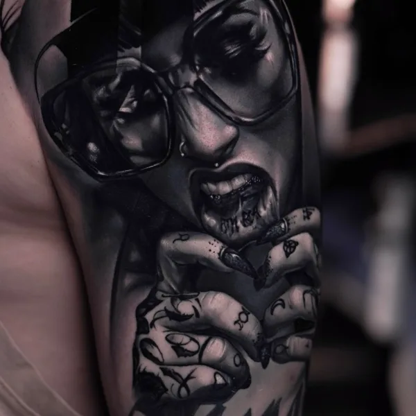 Чёрно-серая tattoo by Dan Starr in Ростов-на-Дону