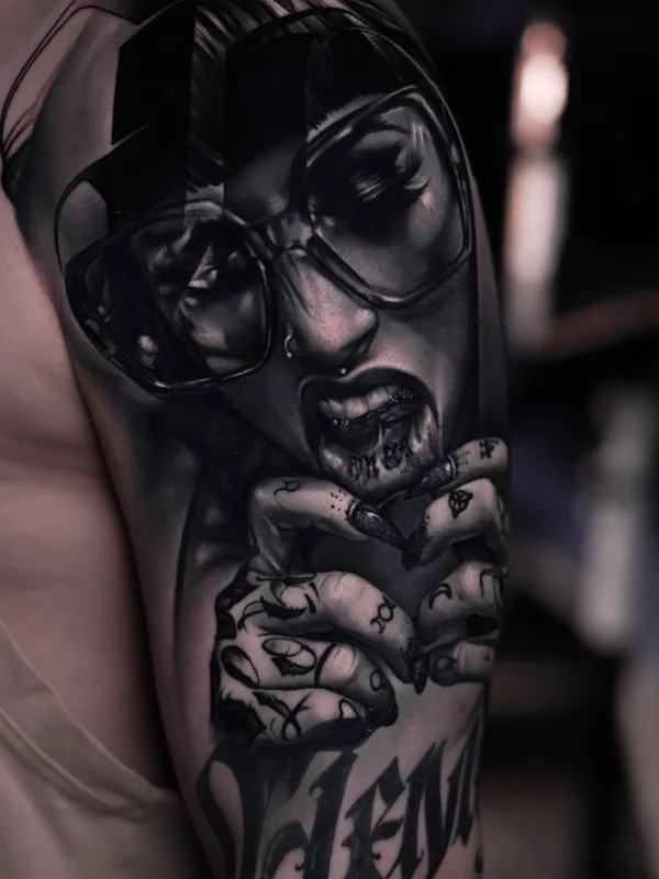 black and grey realism Tatuagem em full sleeve #69837 | Tatuador Dan Starr