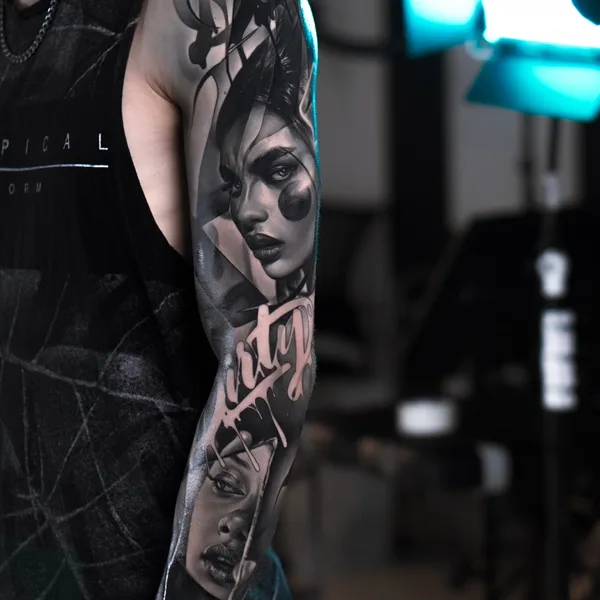 Чёрно-серая tattoo by Dan Starr in Ростов-на-Дону