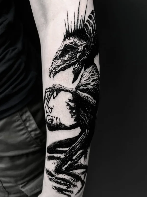 Хоррор tattoo by Morty in Oslo