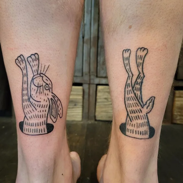 engraving tattoo by Duke Riley in New York City