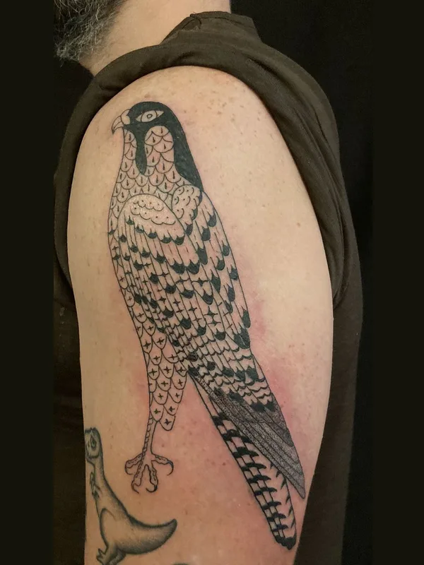 black blackwork tattoo on upper arm #55762 | Tattoo Artist Duke Riley