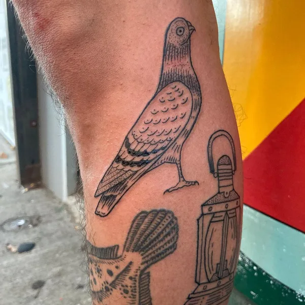 engraving tattoo by Duke Riley in New York City