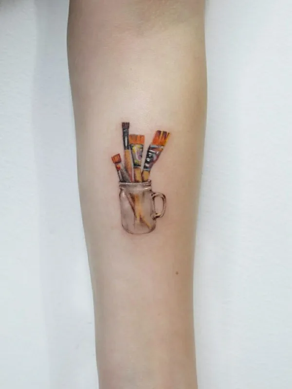color illustrative tattoo auf forearm #37254 | Tätowierer Irina Maklyakova