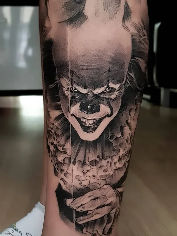 black and grey realism tatuaje en calf #38025 | Tatuador MIREK G.