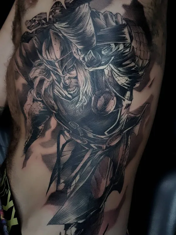 male black and grey black and grey tatuaje en side #38028 | Tatuador MIREK G.