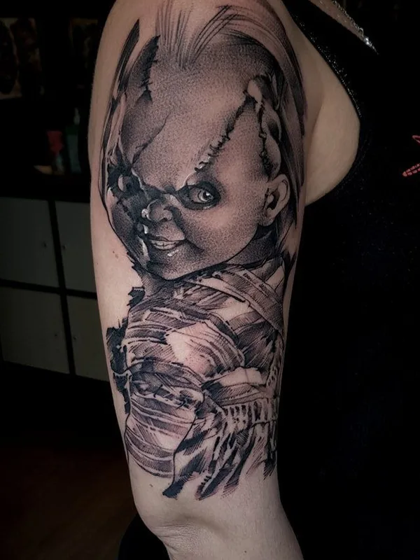 black and grey black and grey tatuaje en upper arm #38029 | Tatuador MIREK G.