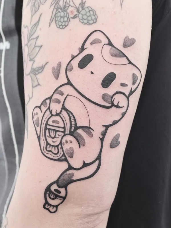 black cartoon татуировка на forearm #43409 | Тату мастер Hugo K