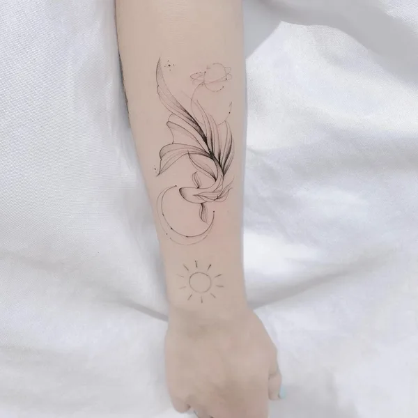 Fine Line tattoo by Dastin Gregorio in Riccione